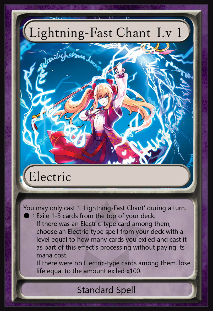 'Lightning-Fast Chant', level 1 Standard Spell