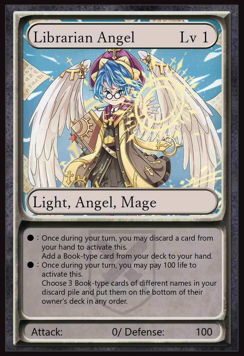 'Librarian Angel', level 1 Unit Card