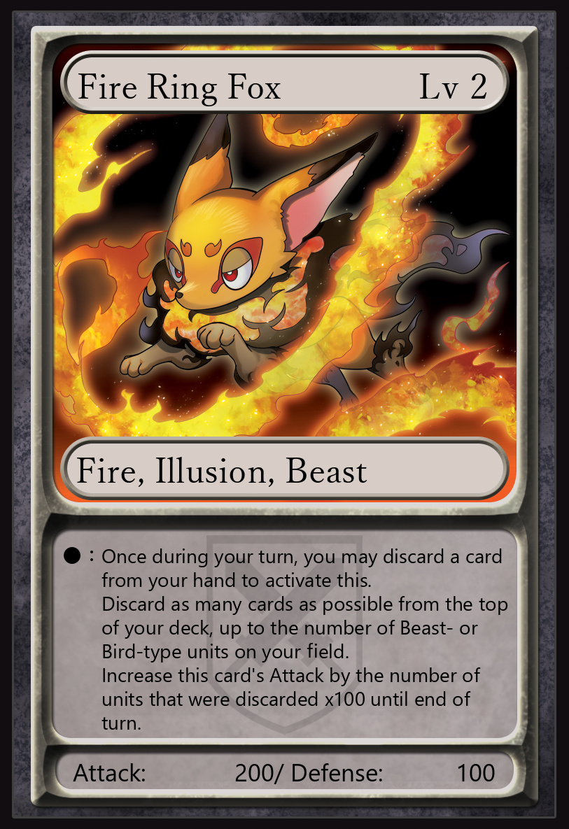 'Fire Ring Fox', level 2 Unit Card