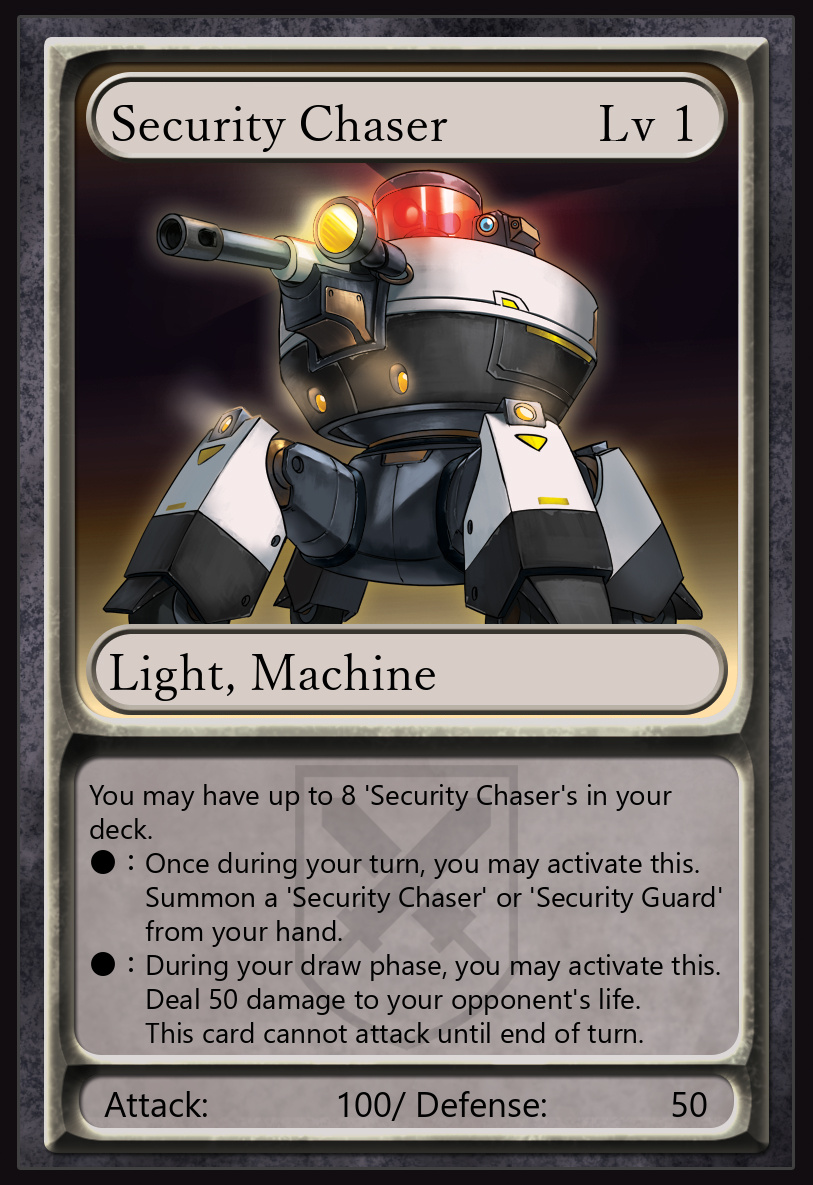 'Security Chaser', level 1 Unit Card
