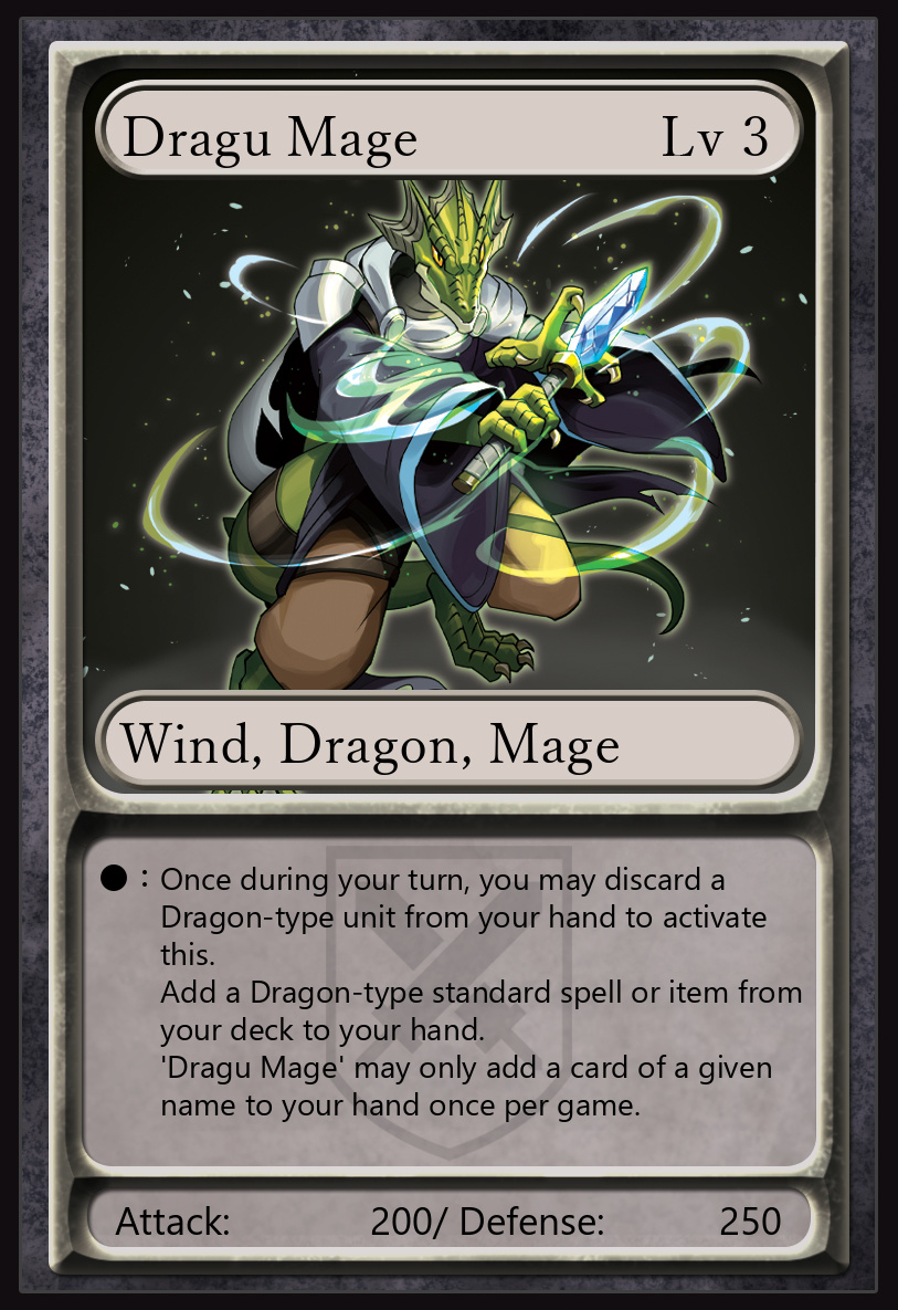 'Dragu Mage', level 3 Unit Card