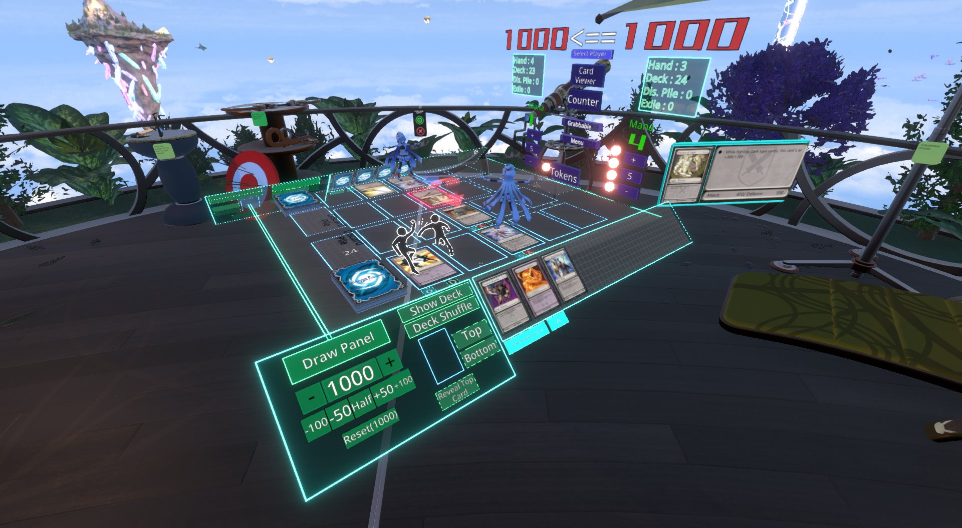 Screenshot of a Cross Universe game in Resonite.